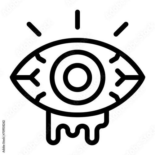 conjunctivitis line icon