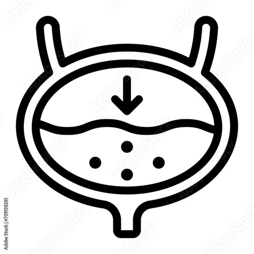 cystitis line icon