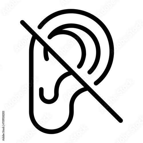 deafness line icon