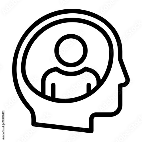 schizophrenia line icon
