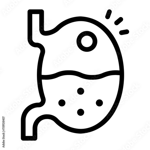 stomach line icon