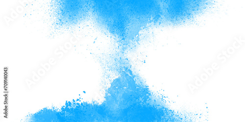 Sky blue White liquid color grain surface powder on water splash,aquarelle painted galaxy view,cosmic background splash paint watercolor on wall background vivid textured. 