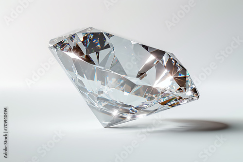 Crystal diamond isolated on a white background