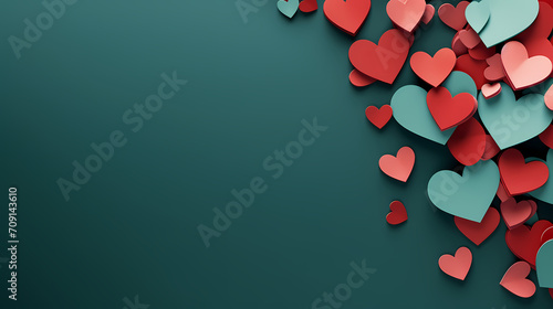 Romantic heart -shaped Valentine's Day background, symbolizing Valentine's Day, wedding, love