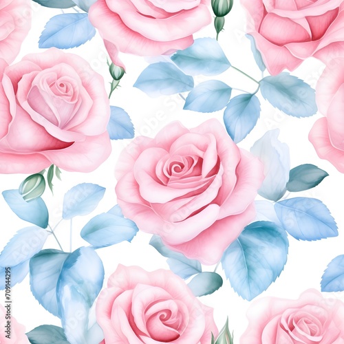Roses background for Valentine s Day and Wedding with seamless pattern