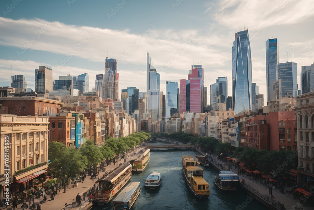 Fototapeta premium city skyline