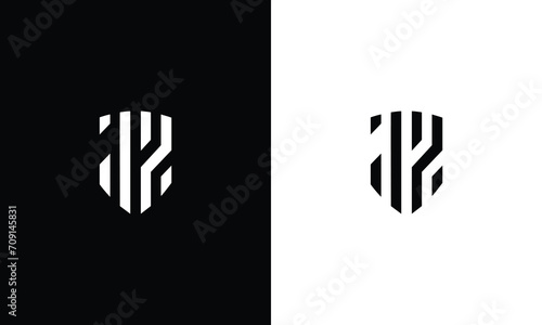 Minimal Luxury JZ Initial Based White and Black color logo