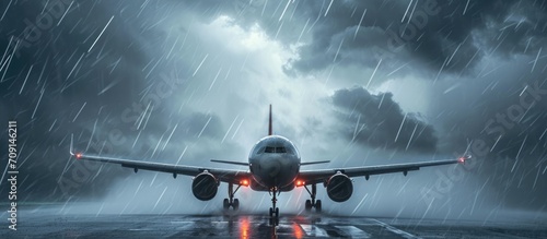 Severe weather disrupts aircraft. photo