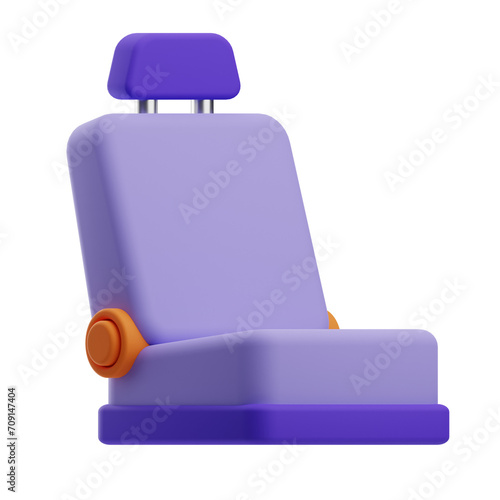 Car Wash Object Car Seat 3D Illustration