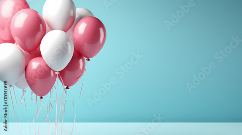 Color balloon decoration of birthday celebration