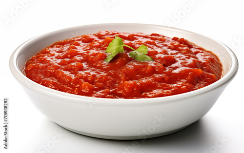 Sauce ideal with vegetable tomato Isolated on white background Generated AI