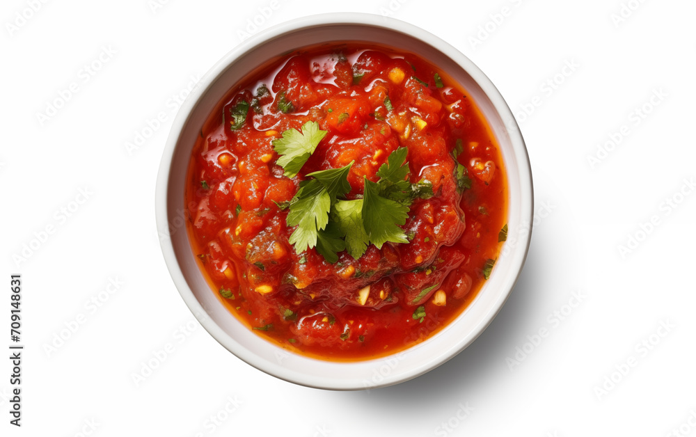 Sauce ideal with vegetable tomato Isolated on white background Generated AI Sauce ideal with vegetable tomato Isolated on white background Generated AI