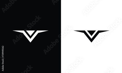 V logo design. Vector illustration.