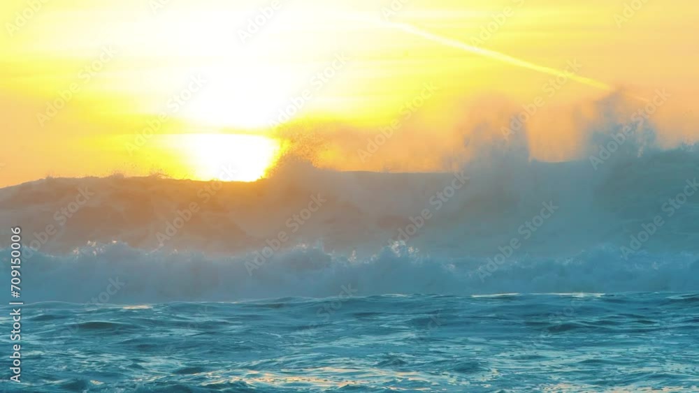 Rough sea during a beautiful sunset Rough sea during a beautiful sunset