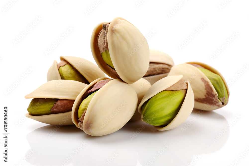 Pistachio isolated on white background created with Generative Ai Pistachio isolated on white background created with Generative Ai