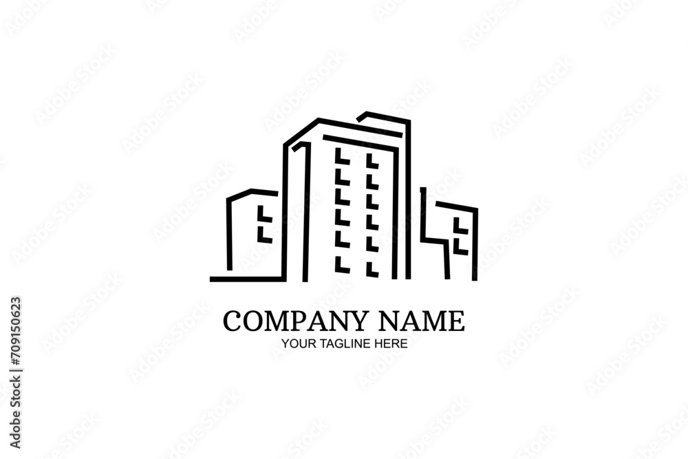 Real Estate Company logo vector illustration. suitable for Real Estate Company and property development logo.
