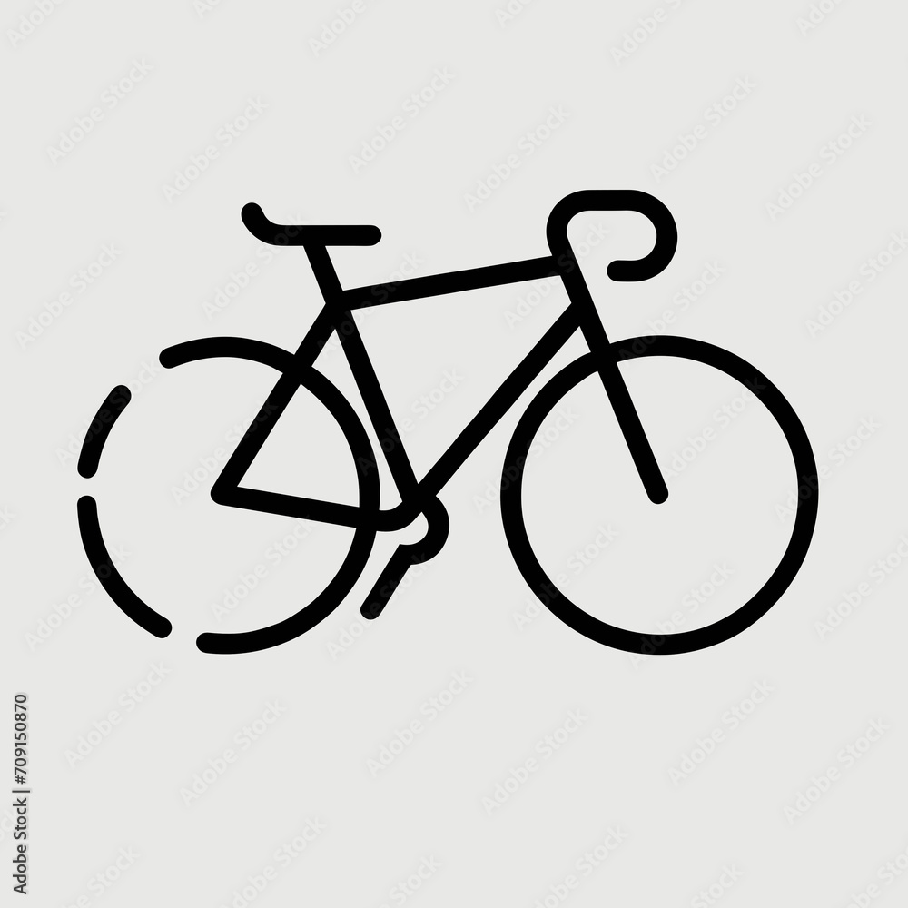 A black and white shape of a bicycle, minimalist abstract image A black and white shape of a bicycle, minimalist abstract image
