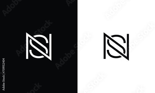 NS Letter Logo Alphabet Design Icon