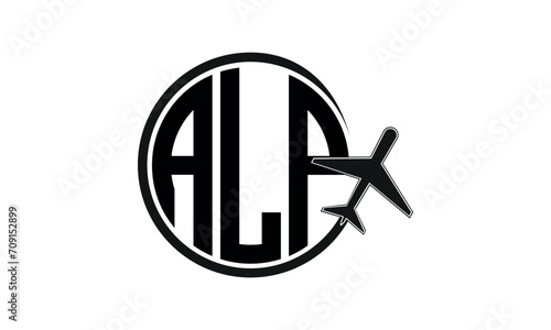 ALP three initial letter circle tour & travel agency logo design vector template. hajj Umrah agency, abstract, wordmark, business, monogram, minimalist, brand, company, flat, tourism agency, tourist