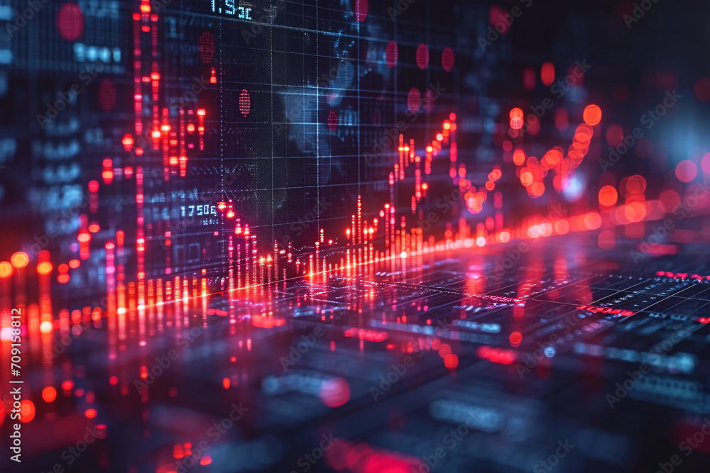 Technology business graphics, stock charts, digital background, market analysis, data points overlay Technology business graphics, stock charts, digital background, market analysis, data points overlay
