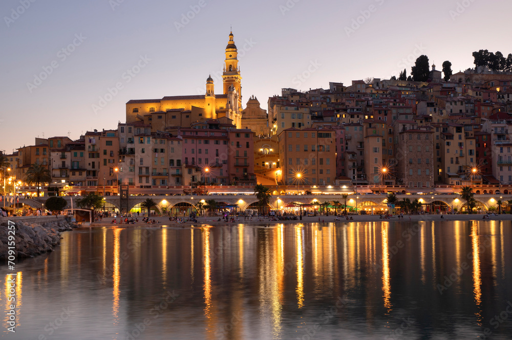Architecture and old town of Menton France