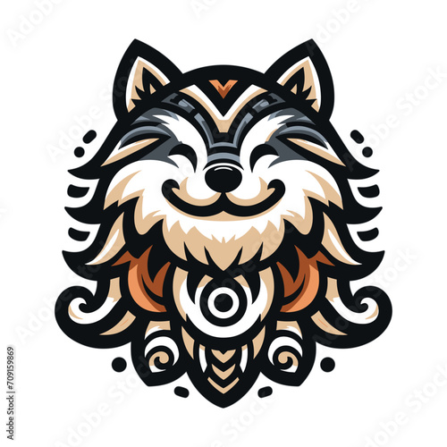 Wallpaper Mural Ainu animal mascot vector illustration on white background Torontodigital.ca