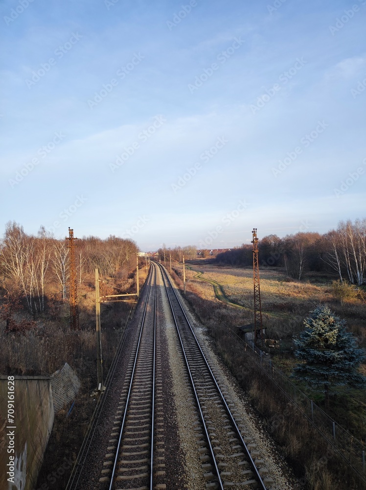 Fototapeta premium railway in the countryside