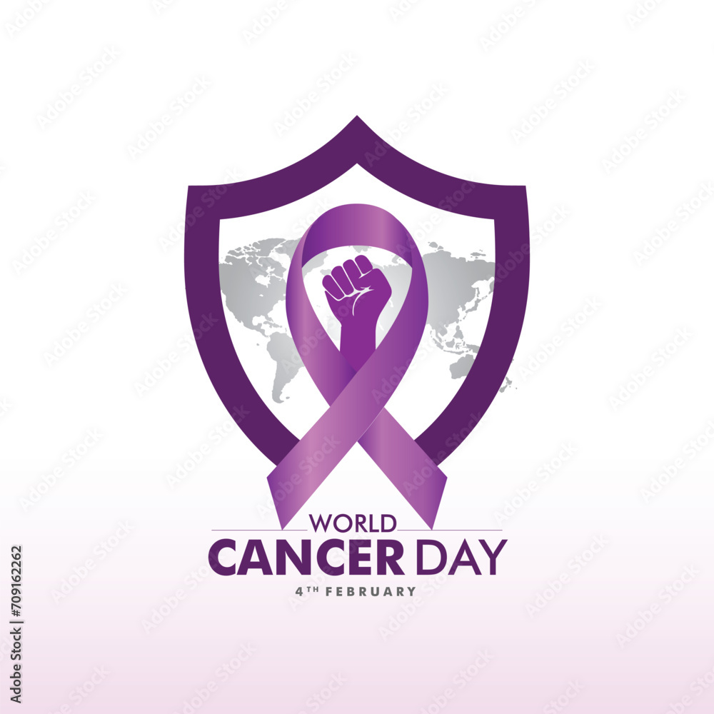 World Cancer Day is celebrated on 4th February every year to create creative designs, raise awareness about cancer, and encourage its prevention, detection, and treatment. Vector illustration World Cancer Day is celebrated on 4th February every year to create creative designs, raise awareness about cancer, and encourage its prevention, detection, and treatment. Vector illustration