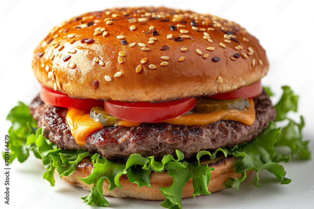 Fresh burger fast food with beef and cream cheese Fresh burger fast food with beef and cream cheese