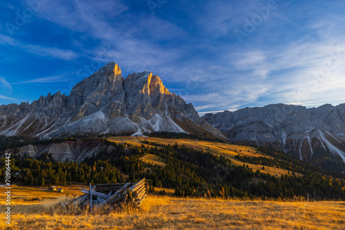 Peitlerkofel Mountain, Dolomiti near San Martin De Tor, South Tyrol, Italy photo