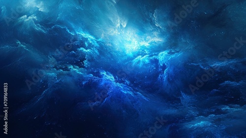 blue Wallpaper, Realistic, HD - generative ai © Nia™
