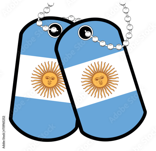 Argentinian Military Pair Of Dog Tags