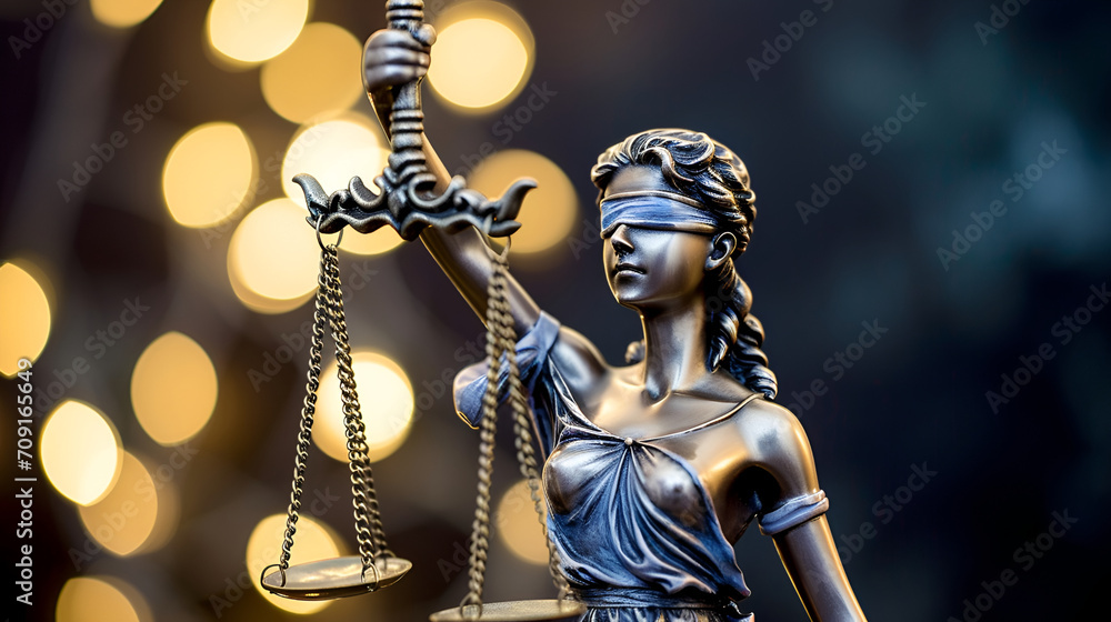 statue of justice, blind folded holding scale of justice and sword in other hand statue of justice, blind folded holding scale of justice and sword in other hand