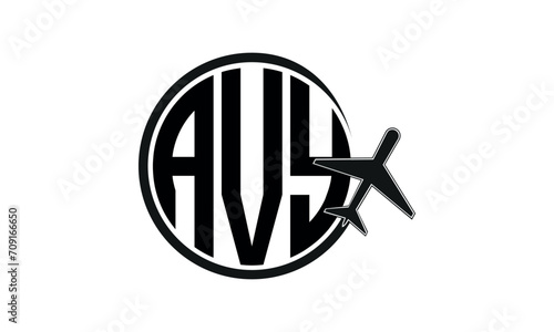 AVY three initial letter circle tour & travel agency logo design vector template. hajj Umrah agency, abstract, wordmark, business, monogram, minimalist, brand, company, flat, tourism agency, tourist