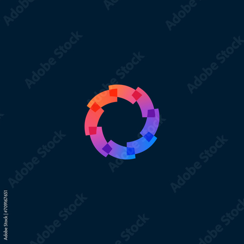 Letter O Logo Design, Modern Creative O Logo, Tech Logo, abstract vector