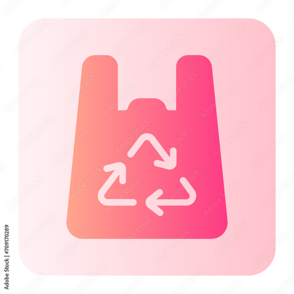 Recycled Plastic Bag gradient icon Recycled Plastic Bag gradient icon