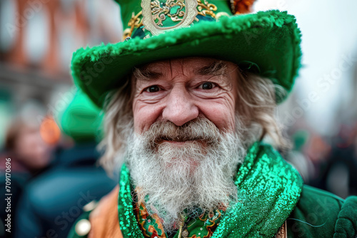  Día de San Patricio en Irlanda: Celebración con trajes y sombreros verdes de árboles, vestimenta irlandesa y eventos verdes
