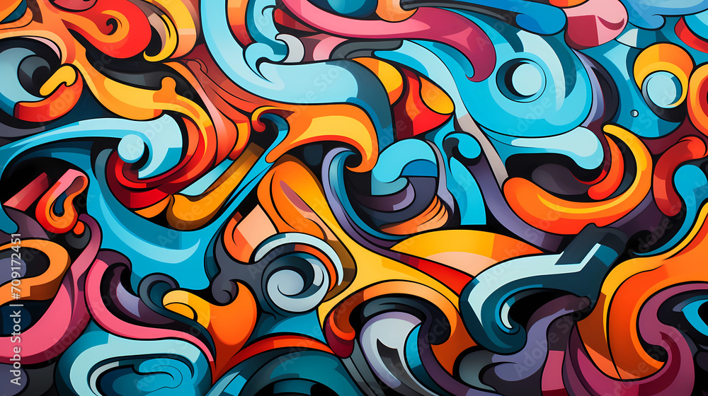 Edgy and Contemporary Graffiti-Inspired Pattern Edgy and Contemporary Graffiti-Inspired Pattern