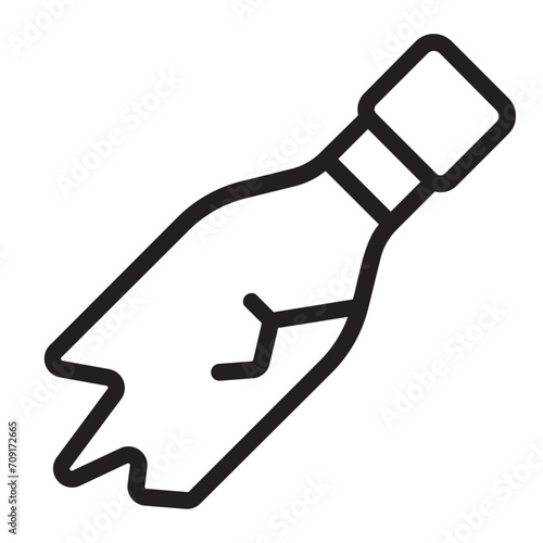 broken bottle line icon