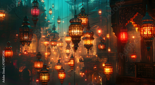 Eid celebration lights. © ArtbyAli
