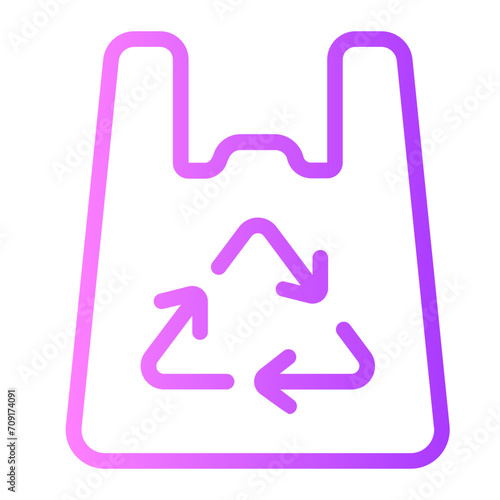 Recycled Plastic Bag gradient icon