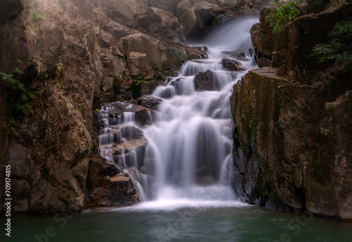 Beautiful waterfall Namtok Phlio, Phlio waterfall national park in Chanthaburi Province Thailand.