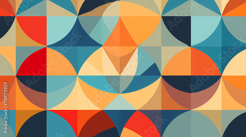 Geometric Harmony: Simple Shapes Pattern