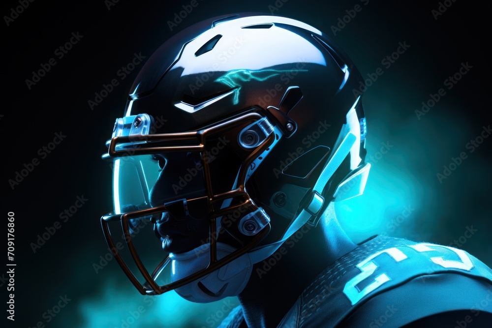 futuristic football game player futuristic football game player