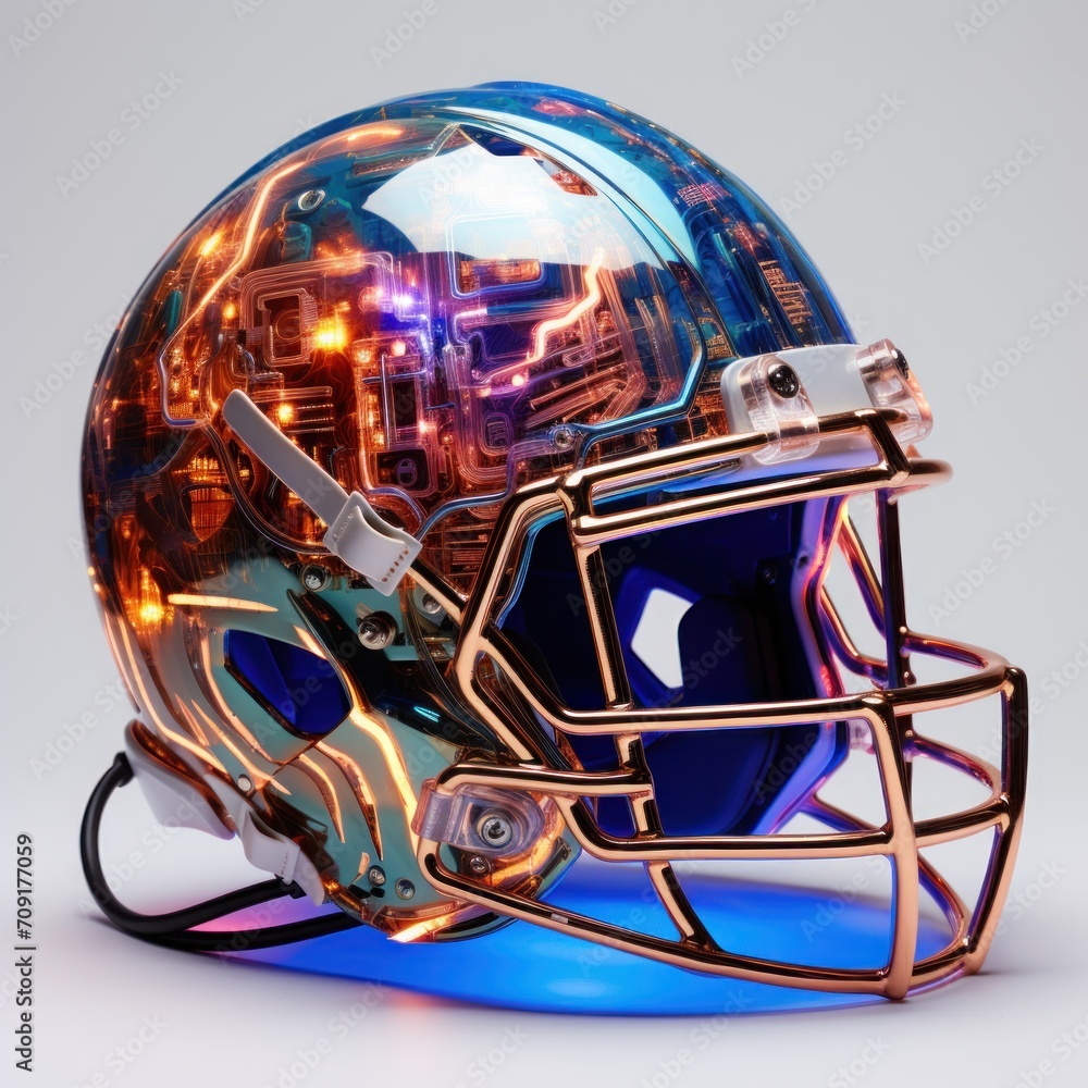 Fototapeta premium futuristic football game helmet