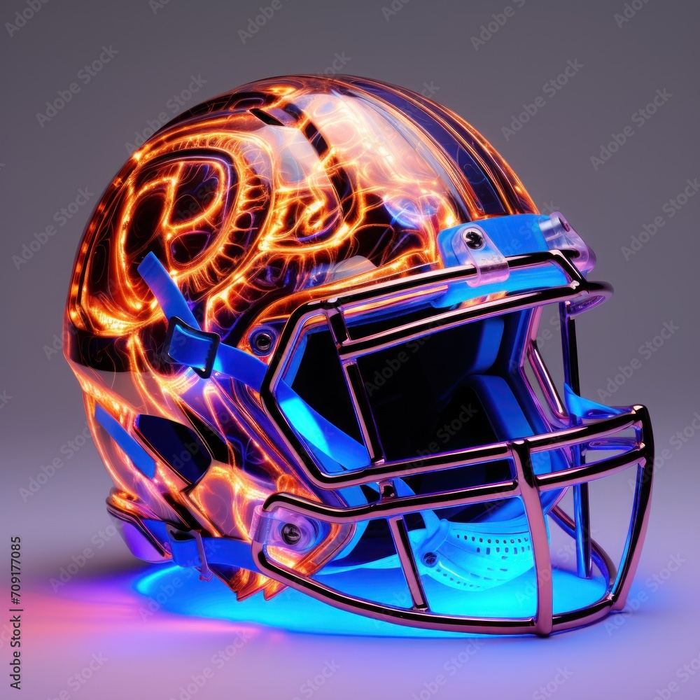 Fototapeta premium futuristic football game helmet