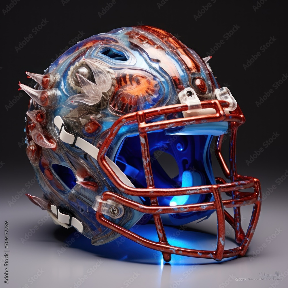 Fototapeta premium futuristic football game helmet