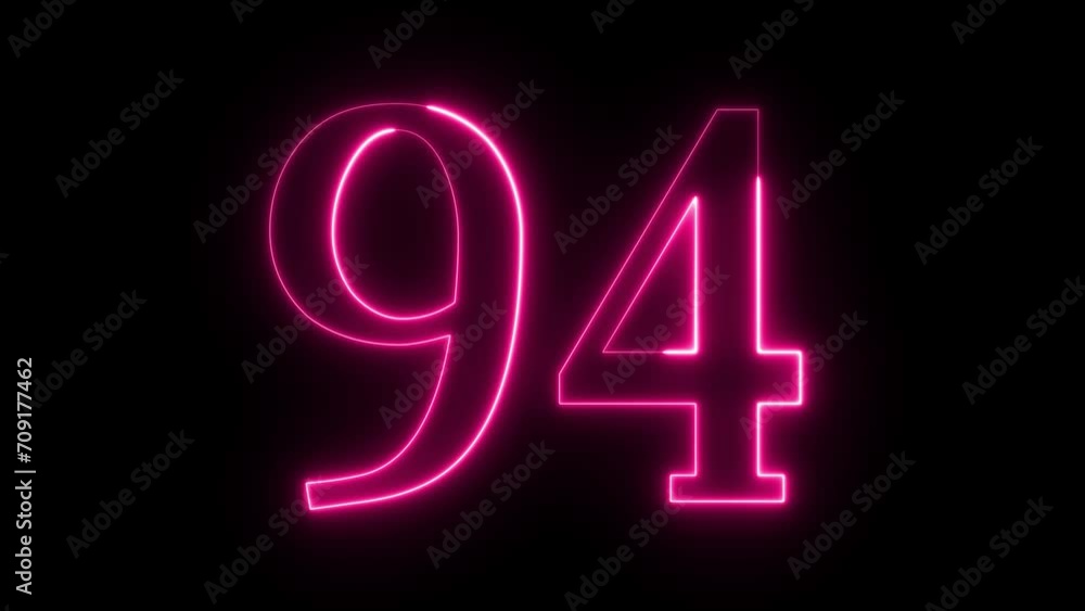 Number on Neon loop animation. frame video 4K shiny number, Neon Number Burning Effect, Count Number Number on Neon loop animation. frame video 4K shiny number, Neon Number Burning Effect, Count Number