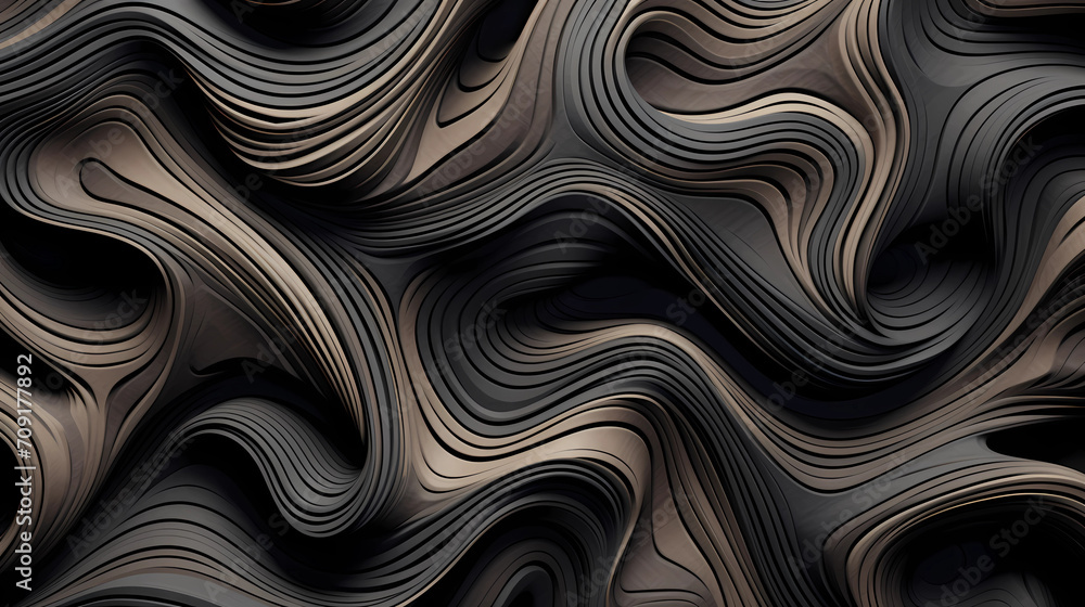 Abstract Lines and Curves Unleashed in a Pattern
