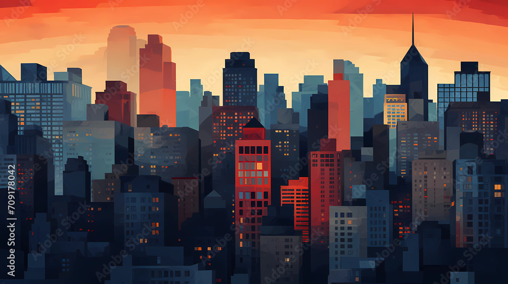Urban Silhouettes: A Unique Cityscape Pattern